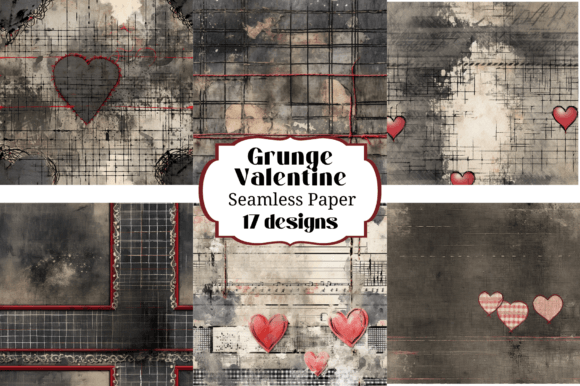 17 Grunge Valentine Backgrounds for Edgy Digital Paper Crafts