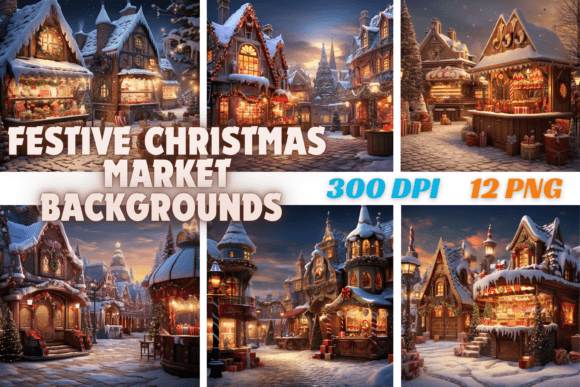 Bring the Holiday Magic Home: Festive Christmas Market Backgrounds for Your Projects