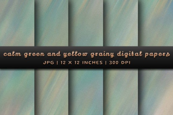 Calm Green and Yellow Grainy Backgrounds: Your Design Oasis