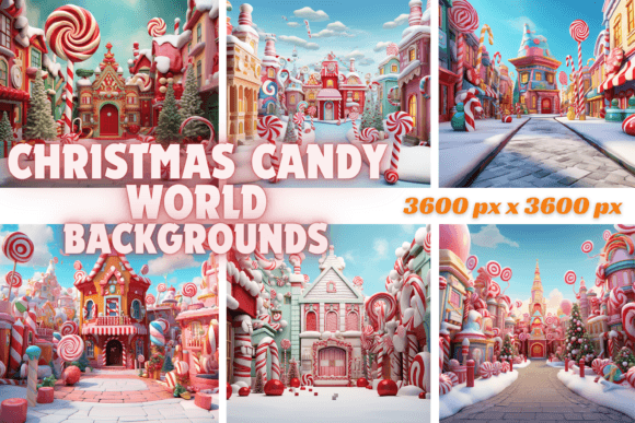 Christmas Candy World Backgrounds: A Sweet Holiday Collection