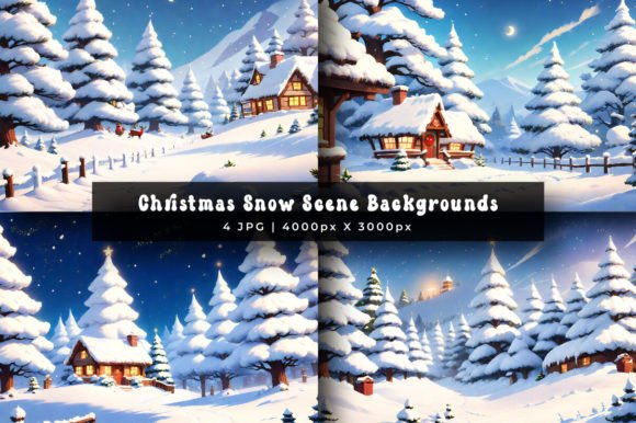 Christmas Snowy Backgrounds: Instant Winter Magic for Your Designs