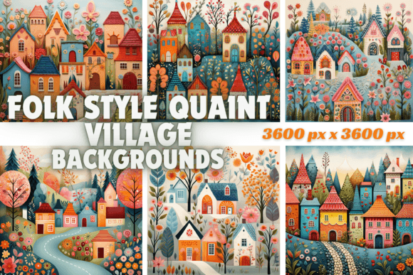 Embracing Rustic Warmth: Folk Style Quaint Village Backgrounds