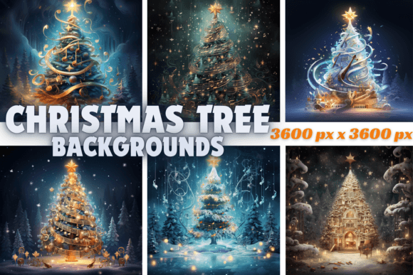 Enchanting Christmas Tree Backgrounds for Festive Designs