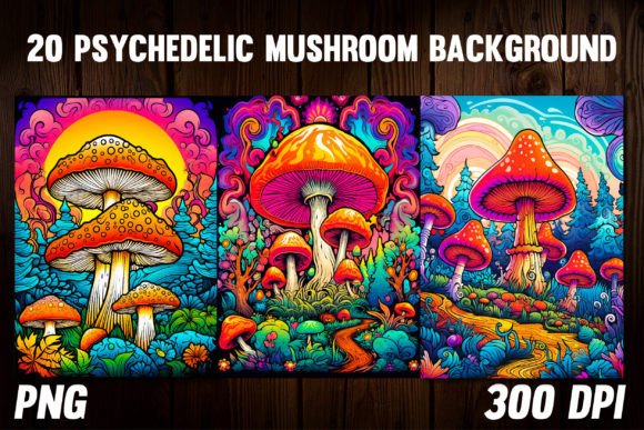 Psychedelic Mushroom Backgrounds 3: A Visual Toolkit for Bold Creators