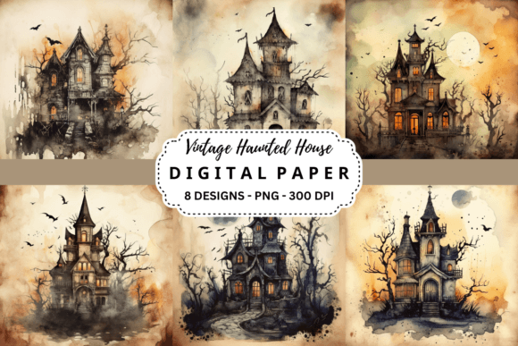 Unlock Spooky Aesthetics with Vintage Haunted House Backgrounds