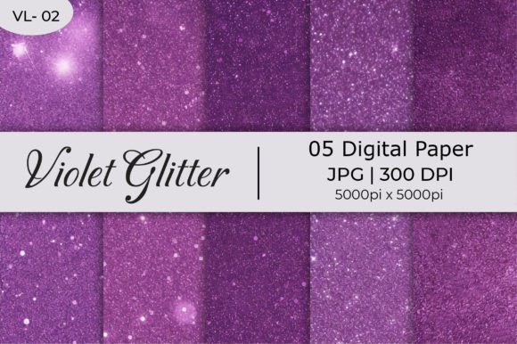 Unveiling Violet Shiny Glitter Paper Backgrounds