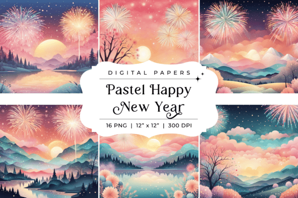 Unwrapping the Magic of Pastel Happy New Year Backgrounds Papers