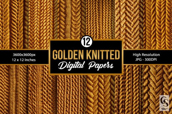 Unwrapping the Warmth of Gold Knitted Texture Backgrounds