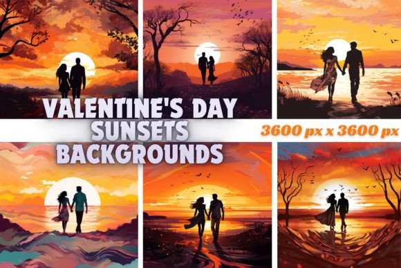 Valentine's Day Sunsets Backgrounds: Your Design's Romantic Canvas