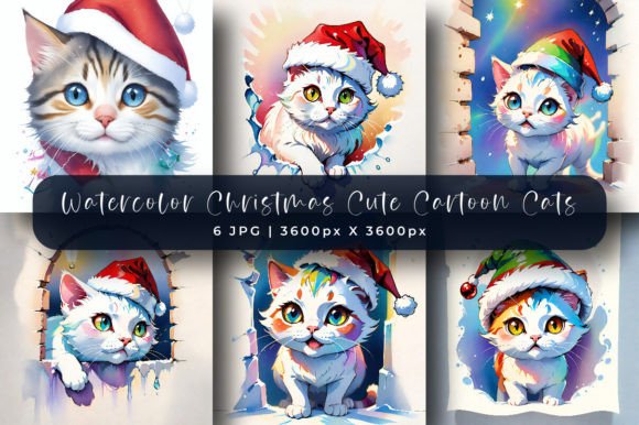 Whimsical Holiday Magic: 3D Cute Cat Christmas Backgrounds